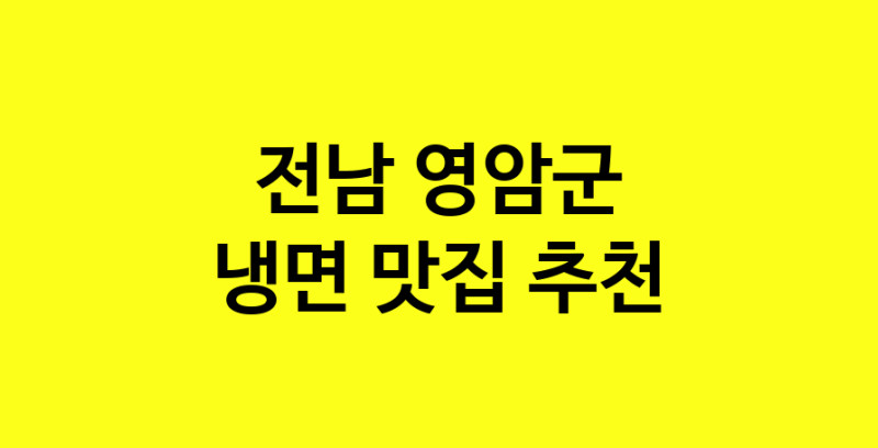 DDA.dodo | 전남 영암군 냉면 추천 가까운 냉면맛집 소개합니다